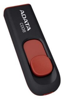 Изображение USB flash ADATA C008,(USB 2.0/32 Гб)-красный, черный (AC008-32G-RKD)