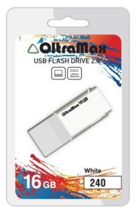 Изображение USB flash OltraMax 240,(USB 2.0/16 Гб)-белый ()