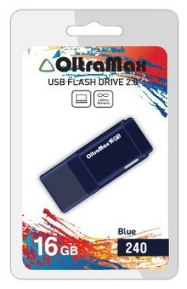 Изображение USB flash OltraMax 240,(USB 2.0/16 Гб)-синий ()