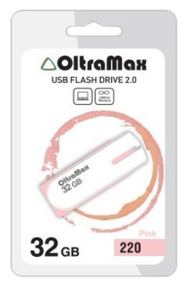 Изображение USB flash OltraMax 220,(USB 2.0/32 Гб)-розовый ()