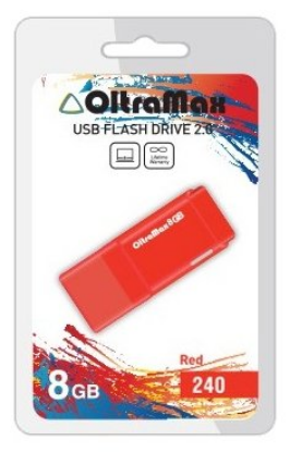 Изображение USB flash OltraMax 240,(USB 2.0/8 Гб)-красный ()