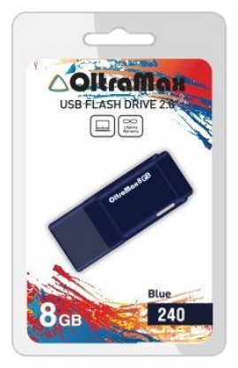 Изображение USB flash OltraMax 240,(USB 2.0/8 Гб)-синий ()