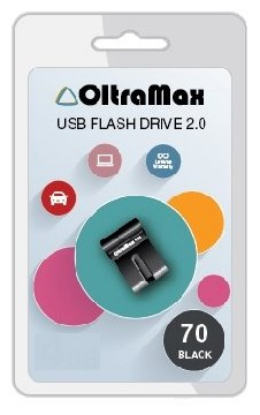 Изображение USB flash OltraMax 70,(USB 2.0/8 Гб)-черный ()