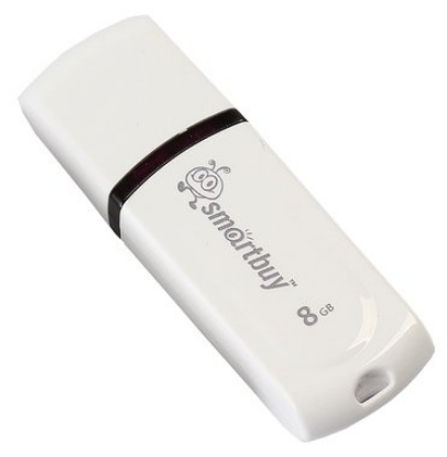 Изображение USB flash SmartBuy Paean,(USB 2.0/8 Гб)-белый (SB8GBPN-W)