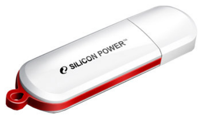 Изображение USB flash Silicon Power LuxMini 320,(USB 2.0/8 Гб)-белый (SP008GBUF2320V1W)