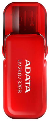 Изображение USB flash ADATA UV240,(USB 2.0/32 Гб)-красный (AUV240-32G-RRD)