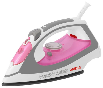 Изображение Утюг Aresa AR-3106 (2400 Вт/серый, розовый)