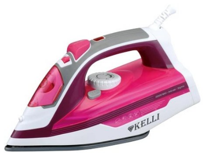 Изображение Утюг Kelli KL-1627 (2000 Вт/розовый, белый)