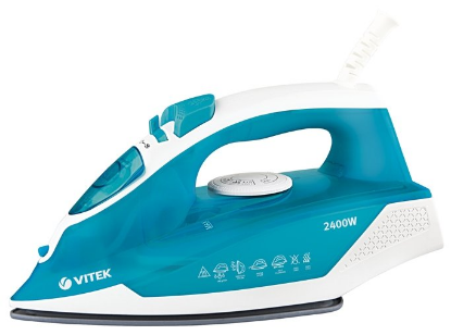 Изображение Утюг VITEK VT-8307B (2400 Вт/белый, голубой)