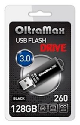 Изображение USB flash OltraMax 260,(USB 3.0/128 Гб)-черный ()