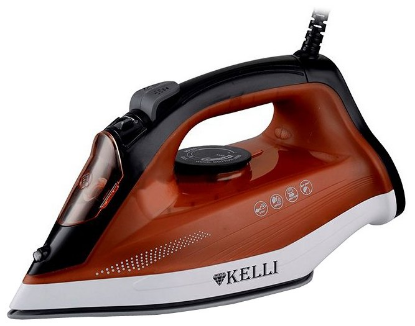 Изображение Утюг Kelli KL-1635 (2600 Вт/черный, коричневый)