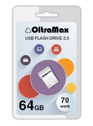 Изображение USB flash OltraMax 70,(USB 2.0/64 Гб)-белый ()