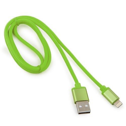 Изображение Кабель соединительный Gembird CC-S-APUSB01Gn-1M USB 2.0 A Lightning 8P зеленый 1 м