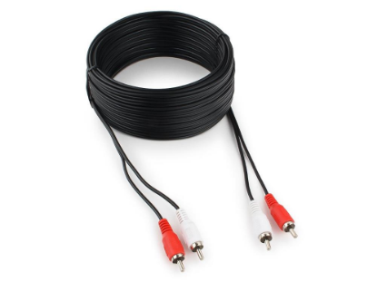 Изображение Кабель соединительный Cablexpert CCA-2R2R-15M RCA x2-RCA x2 (черный) (15 м)