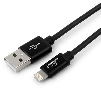 Изображение Кабель соединительный Cablexpert CC-S-APUSB01Bk-0.5M USB 2.0 A Lightning 8P черный 0,5 м