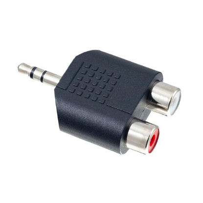 Изображение Переходник Perfeo A7012 3.5 mm jack-RCA x2 (черный) ()