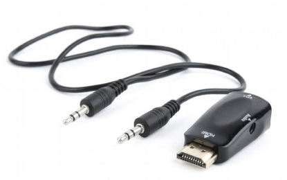 Изображение Переходник Cablexpert A-HDMI-VGA-02 HDMI-VGA+ 3.5Jack (черный) ()