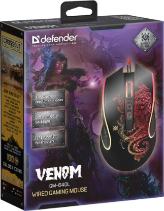 Изображение Мышь Defender Venom GM-640L черный