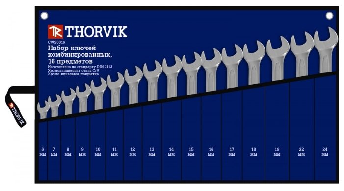 Изображение Набор инструментов Thorvik CWS0016, 16 шт