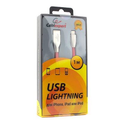 Изображение Кабель соединительный Cablexpert CC-G-APUSB01R-3M USB 2.0 A Lightning 8P красный 3 м