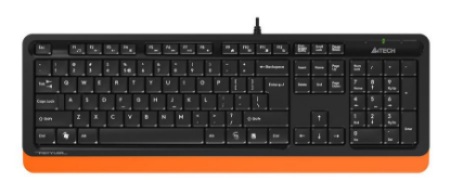 Изображение Клавиатура A4Tech Fstyler FK10 (USB), (черный/оранжевый)