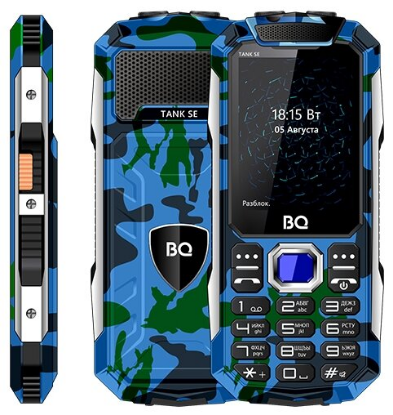 Изображение Мобильный телефон BQ 2432 Tank SE,синий, камуфляж