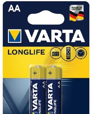 Изображение Батарейка Varta LR6 AA BL2 LONGLIFE ALKALINE (AA (R6,316,LR6) 1,5 В  щелочная (алкалиновая))