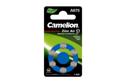 Изображение Батарейка Camelion A675-BP6 6шт/уп (PR44 (ZA675,V675A,DA675) 1,4 В 620 мА*час воздушно-цинковая)