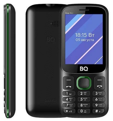 Изображение Мобильный телефон BQ 2820 Step XL+,зеленый, черный