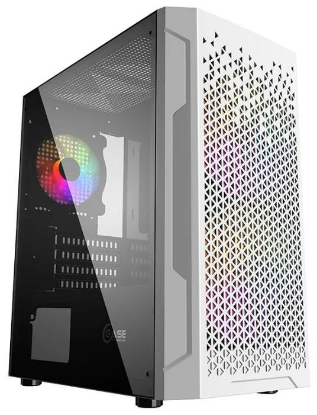 Изображение Корпус PowerCase MISTRAL MICRO Z3W MESH LED (mATX, Mini-ITX, белый, без БП)/(CMIMZW-L3)