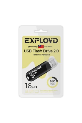 Изображение USB flash Exployd 650,(USB 2.0/16 Гб)-черный ()