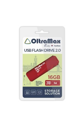 Изображение USB flash OltraMax 310,(USB 2.0/16 Гб)-красный ()