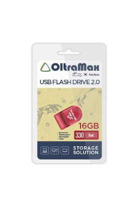 Изображение USB flash OltraMax 330,(USB 2.0/16 Гб)-красный ()