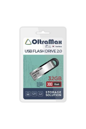 Изображение USB flash OltraMax 300,(USB 2.0/32 Гб)-черный ()