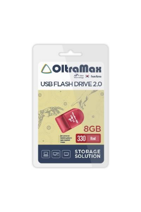 Изображение USB flash OltraMax 330,(USB 2.0/8 Гб)-красный ()