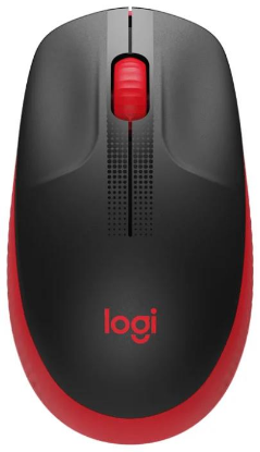 Изображение Мышь Logitech M190 красный, черный