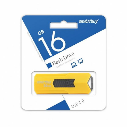 Изображение USB flash SmartBuy Stream,(USB 2.0/16 Гб)-желтый ()