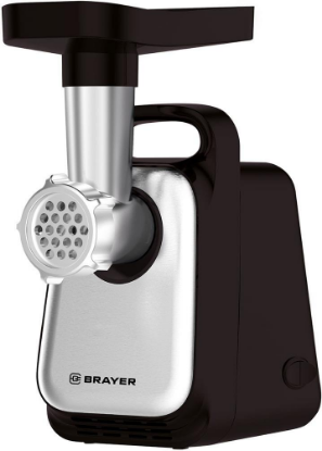 Изображение Мясорубка Brayer BR1601 (1300 Вт /1,5 кг/мин/серебристый, черный)