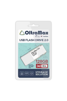 Изображение USB flash OltraMax 240,(USB 2.0/128 Гб)-белый ()