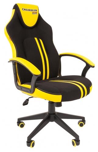 Изображение Компьютерное кресло Chairman Game 26 черный, желтый