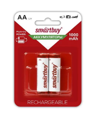 Изображение Аккумулятор SmartBuy SBBR-2A02BL1000 (AA (R6,316,LR6) 1,2 В 1000 мА*час Ni-Mh)