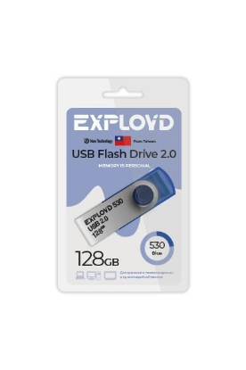 Изображение USB flash Exployd 530,(USB 2.0/128 Гб)-синий ()