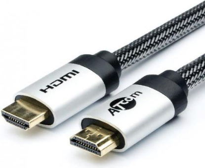 Изображение Кабель Atcom AT3781 HDMI-HDMI (серебристый/черный) (2 м)