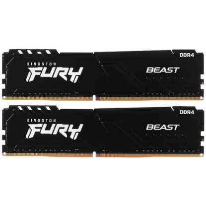 Изображение Оперативная память 2x16 GB DDR4 Kingston FURY Beast Black KF436C18BBK2/32 (28800 МБ/с, 3600 МГц, CL18)