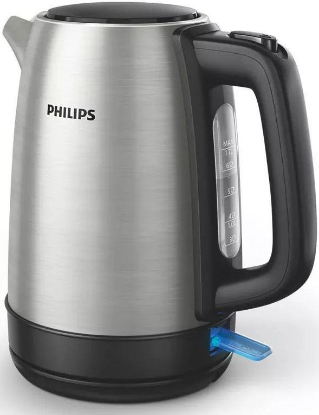 Изображение Электрический чайник Philips HD9350/90 (1850 Вт/1,7 л /пластик, нержавеющая сталь/черный, серебристый)