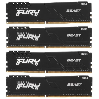 Изображение Оперативная память 4х8 GB DDR4 Kingston FURY Beast KF426C16BBK4/32 (21300 МБ/с, 2666 МГц, CL16)