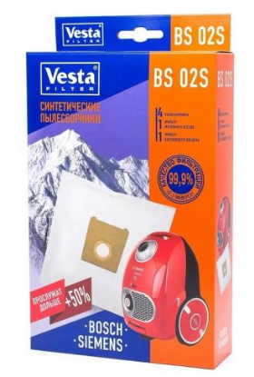 Изображение Комплект пылесборников и фильтров Vesta filter BS 02S