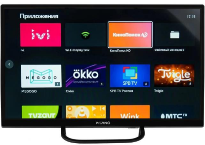 Изображение Телевизор Asano 24LH8110T 24" 720p HD Smart TV черный