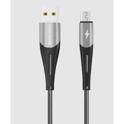 Изображение Кабель More Choice K41SmNew USB 2.0 A Micro USB 2.0 B серебристый, черный 1 м
