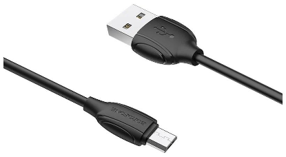 Изображение Кабель соединительный BOROFONE BX19 USB 2.0 A Micro USB 2.0 B черный 1 м